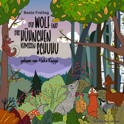 Der Wolf und das Hühnchen vermissen Schuhu - Cover (400 x 400 px)